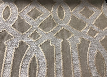 Load image into Gallery viewer, 4 Colors Embroidered Trellis Drapery Fabric Beige Ivory Gray Cream / RMIL13