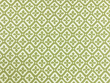 Load image into Gallery viewer, Reversible Designer Lime Green Beige Floral Diamond Upholstery Drapery Fabric