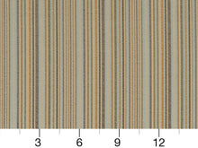 Load image into Gallery viewer, Heavy Duty Stripe Aqua Blue Beige Green Brown Gold Upholstery Drapery Fabric