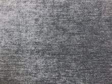 Load image into Gallery viewer, Designer Steel Grey Textured Water &amp; Stain Resistant Velvet Upholstery Drapery Fabric
