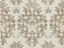 Load image into Gallery viewer, Ivory Taupe Beige Floral Medallion Linen Drapery Fabric