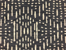 Load image into Gallery viewer, Designer Charcoal Gray Grey Tribal Ethnic Mudcloth Velvet Upholstery Fabric