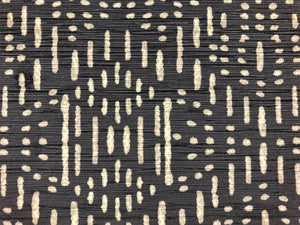 Designer Charcoal Gray Grey Tribal Ethnic Mudcloth Velvet Upholstery Fabric