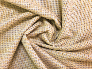 Duralee Pintuck Texture Beige Yellow Gray Off White Water Resistant Chenille Upholstery Fabric