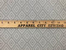 Load image into Gallery viewer, Greige Off White Grey Diamond Pattern Geometric Upholstery Drapery Fabric