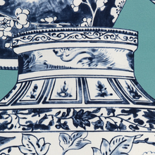 Load image into Gallery viewer, Lee Jofa Pandan Print Fabric / Aqua/Blue