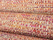 Load image into Gallery viewer, Crypton Water &amp; Stain Resistant MCM Mid Century Modern Tweed Chenille Stripe Velveteen Red Pink Orange Blue Upholstery Fabric RMC-WCII