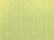 Load image into Gallery viewer, Thibaut Carter Lemongrass Trellis Matelasse Geometric Chinoiserie Yellow Green Upholstery Fabric