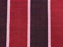 Load image into Gallery viewer, Designer Burgundy Red Maroon Plum Rose Woven Stripe Upholstery Drapery Fabric