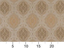 Load image into Gallery viewer, Heavy Duty Geometric Medallion Ivory Green Beige Upholstery Drapery Fabric