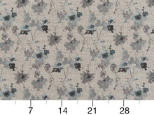 Load image into Gallery viewer, Heavy Duty Floral Tapestry Abstract Navy Blue Pewter Grey Gray Upholstery Fabric