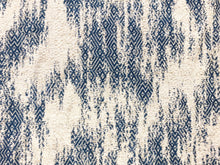 Load image into Gallery viewer, Designer Navy Blue Taupe Beige Linen Viscose Geometric Abstract Upholstery Drapery Fabric