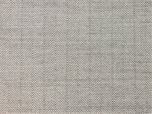 Load image into Gallery viewer, Designer Wool Grey Gray MCM Mid Century Modern Herringbone Upholstery Drapery Fabric