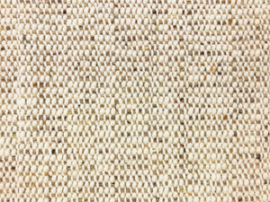 1.25 Yds Designer Reversible Woven Water & Stain Resistant Beige Cream Brown Black Mustard Wool Tweed MCM Upholstery Fabric