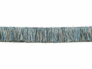Navy Blue White Beige Brush Fringe Trim