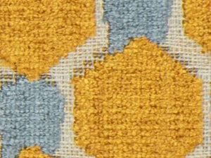 Beige Mustard Gold Geometric Art Deco Velvet Upholstery Fabric