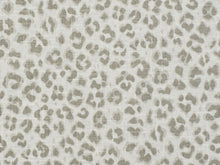 Load image into Gallery viewer, Linen Rayon Cheetah Leopard Animal Print Taupe Greige Ivory Drapery Fabric