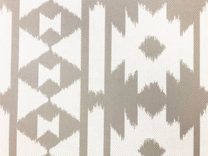 Pindler Flagstaff Bark Indoor Outdoor Water & Stain Resistant Taupe Cream Southwestern Ikat Ethnic Upholstery Drapery Fabric