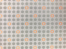 Load image into Gallery viewer, Designer Grey Orange Geometric Small Scale Abstract Upholstery Fabric