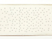 Load image into Gallery viewer, 3" Wide Silver Gold Beaded Velvet Cream Taupe Apricot Powder Grey Drapery Tape Trim