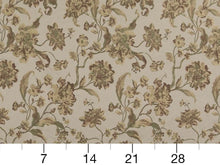 Load image into Gallery viewer, Heavy Duty Floral Seafoam Green Beige Brown Upholstery Drapery Fabric