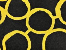 Load image into Gallery viewer, Tonitex Black Yellow Tribal African Water &amp; Stain Resistant Abstract Upholstery Fabric