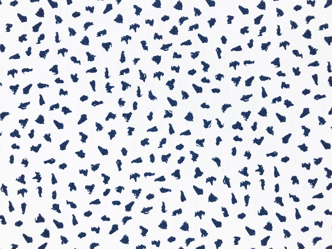 Navy Blue Off White Animal Abstract Fabric, Fabric Bistro, Columbia