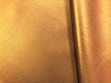 Load image into Gallery viewer, Designer Copper Metallic Faux Leather Upholstery Fabric