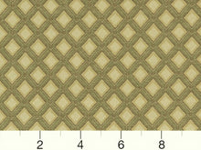 Load image into Gallery viewer, Heavy Duty Geometric Diamond Seafoam Green Ivory Brown Upholstery Drapery Fabric
