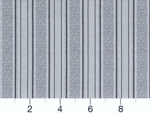 Load image into Gallery viewer, French Blue Grey Stripe Upholstery Drapery Fabric