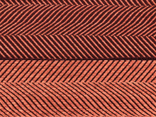 Load image into Gallery viewer, Reversible Burgundy Mauve Rose Herringbone Geometric Chenille Water Resistant Upholstery Fabric
