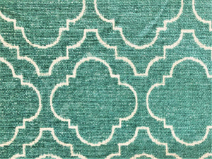 1.7 Yards Kravet Design 31422-35 Turquoise Aqua Blue Trellis Geometric Chenille Upholstery Fabric