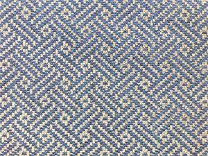 Designer Woven Geometric Linen Blend Navy Blue Gray Taupe Upholstery Fabric