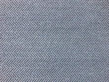 Load image into Gallery viewer, Kravet French Blue Herringbone Geometric MCM Mid Century Modern Upholstery Fabric