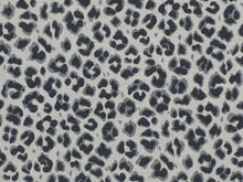 Load image into Gallery viewer, Linen Rayon Cheetah Leopard Animal Print Black Ivory Grey Drapery Fabric