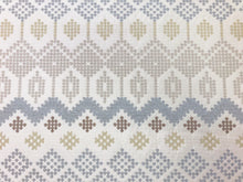 Load image into Gallery viewer, 1.75 Yds Designer Woven Geometric Beige Grey Taupe Chenille Upholstery Fabric