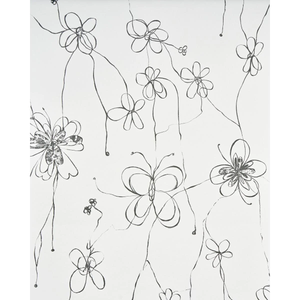 Schumacher Come Back As A Flower Wallpaper 5014090 / Soft Black