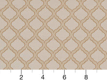 Load image into Gallery viewer, Champagne Beige Trellis Diamond Upholstery Drapery Fabric