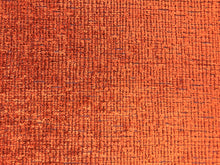 Load image into Gallery viewer, Designer Water &amp; Stain Resistant MCM Mid Century Modern Textured Plush Burnt Orange Chenille Upholstery Fabric