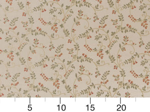 Heavy Duty Floral Green Beige Rose Seafoam Upholstery Drapery Fabric