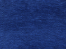 Load image into Gallery viewer, Designer Royal Blue Herringbone Chenille Mid Century Modern Upholstery Fabric