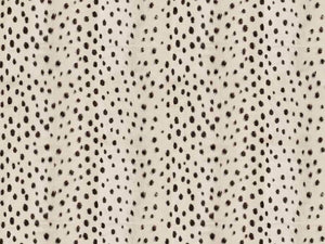 Cream Black Animal Pattern Cheetah Faux Fur Upholstery Fabric