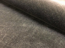 Load image into Gallery viewer, 1 3/4 Yd Designer Charcoal Gray Grey Mid Century Modern Cotton Water &amp; Stain Resistant Upholstery Velvet Fabric