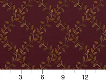 Load image into Gallery viewer, Heavy Duty Leaf Brocade Plum Purple Gold Beige Green Upholstery Drapery Fabric