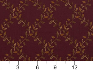 Heavy Duty Leaf Brocade Plum Purple Gold Beige Green Upholstery Drapery Fabric