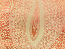 Load image into Gallery viewer, Coral Silk Beige Brocade Damask Paisley Upholstery Drapery Fabric
