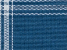 Load image into Gallery viewer, Heavy Duty Linen Poly French Blue White Plaid Nautical Upholstery Drapery Fabric