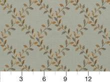 Load image into Gallery viewer, Heavy Duty Leaf Brocade Aqua Blue Beige Green Upholstery Drapery Fabric
