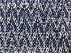 Perennials Vibes Hello Sailor Water & Stain Resistant Navy Blue White Geometric Abstract Upholstery Drapery Fabric