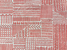 Load image into Gallery viewer, Pollack Helsinki Red Beige Abstract Scandinavian Upholstery Drapery Fabric